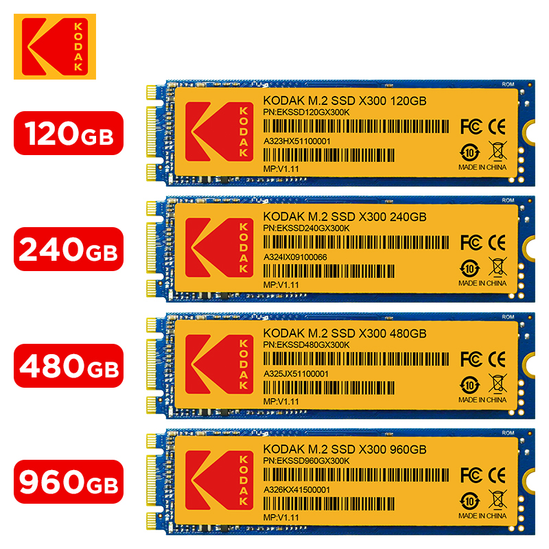 Kodak-X300 시리즈 M.2 SSD 120GB 480GB 960GB Pcie / Trie / 2280 SATA SSD AHCI 240GB, 노트북 및 데스크탑용 내장 솔리드 스테이트 드라이브